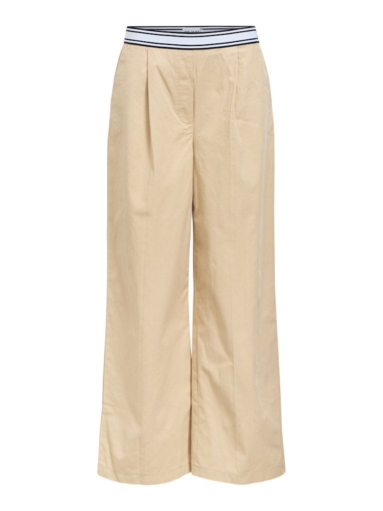 OBJMEILIN HW WIDE PANTS E AW FAIR 25 Humus