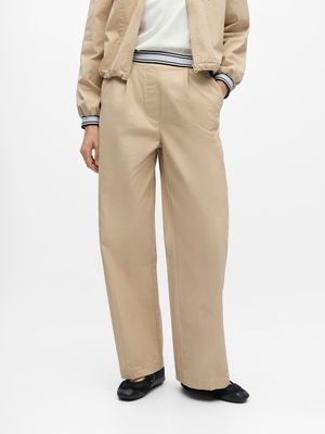 OBJMEILIN HW WIDE PANTS E AW FAIR 25 Humus