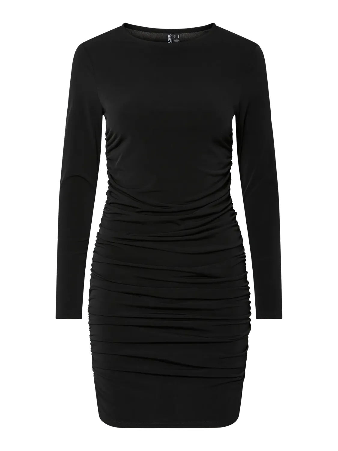 PCMADISON LS RUCHING DRESS JRS BC Black