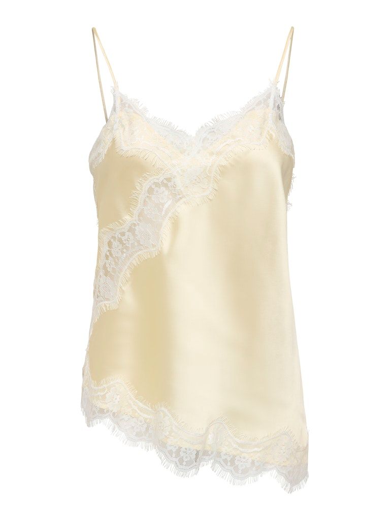 JDYFIFI S/L ASYM LACE SINGLET WVN NOOS Double Cream/WHITE L