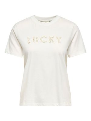 JDYSELMA S/S OPEN EMB TOP JRS NOOS Cloud Dancer/LUCKY E