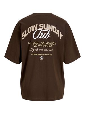 JXMILLOW LOOSE SS TEE JRS  STYDSS26 Demitasse-SLOW SUNDAY