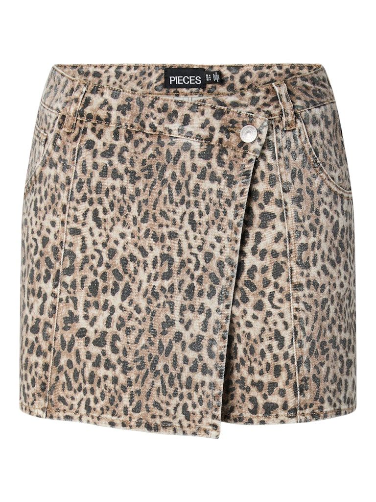 PCSALUME MW SKORT DNM Birch/LEO PRINT / WA
