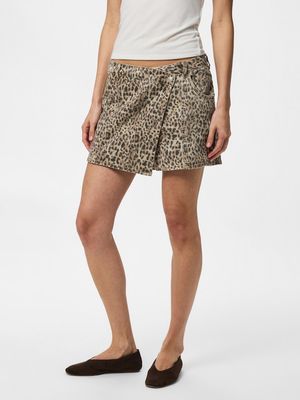 PCSALUME MW SKORT DNM Birch/LEO PRINT / WA