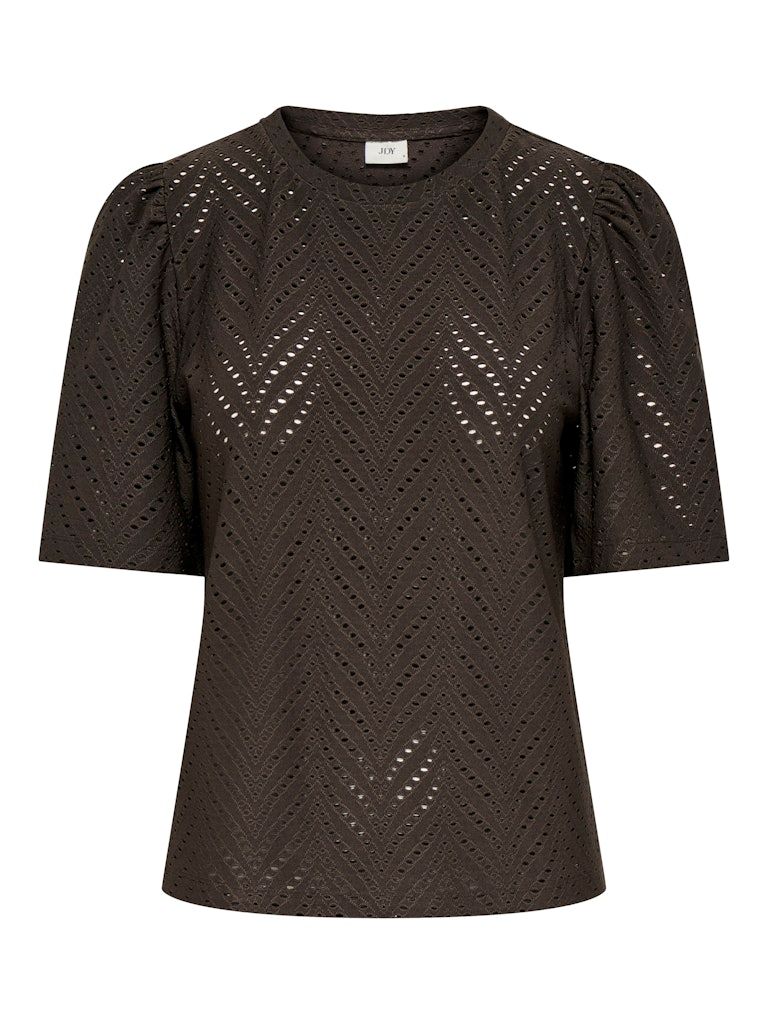 JDYCARLA CATHINKA S/S TOP JRS NOOS Chocolate Brown