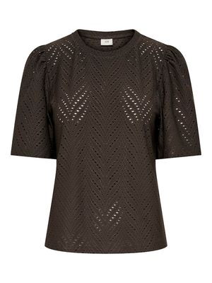 JDYCARLA CATHINKA S/S TOP JRS NOOS Chocolate Brown