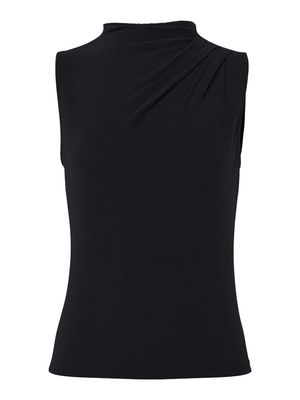 PCMADISON SL DRAPED TOP JRS NOOS BC Black