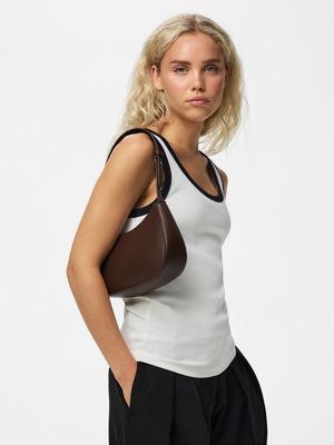 PCALUANA SHOULDER BAG NOOS WB PU Chicory Coffee