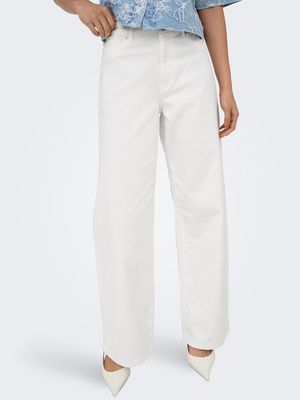 ONLMADISON-SILLE HW WIDE POCKET PANT PNT Bright White