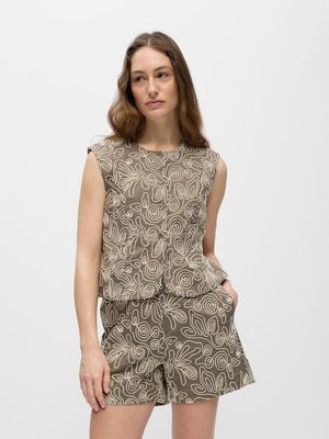 OBJKERRY S/L RE VEST 144 Morel/Sandshell embr