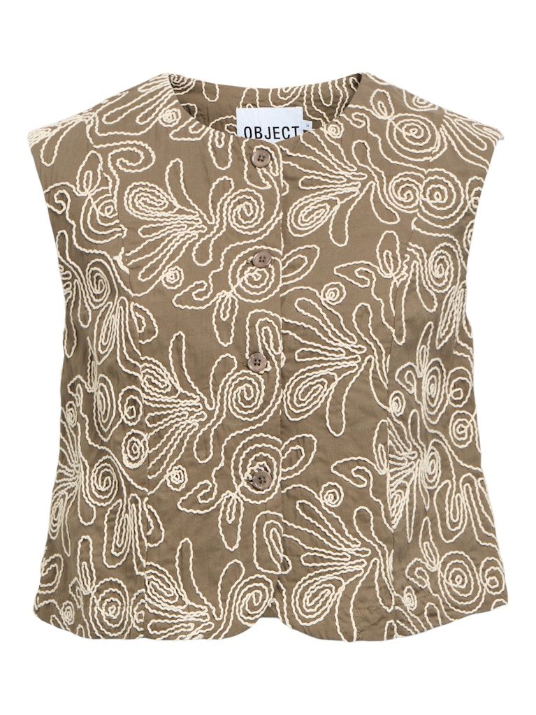 OBJKERRY S/L RE VEST 144 Morel/Sandshell embr