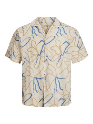 JPRBLADREW PRINT RESORT SHIRT S/S LN Marina
