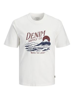 JPRBLUDAVID GRAPHIC SS TEE STYD SS26 Cloud Dancer