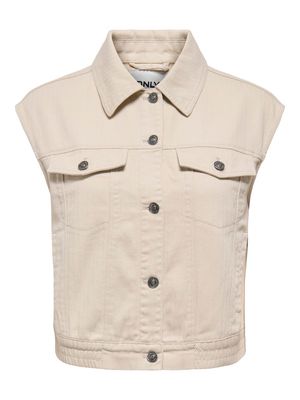 ONLISA DREW HERRINGBONE WAISTCOAT OTW Pumice Stone