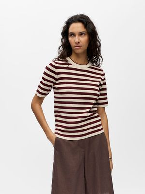 OBJESTER S/S NEW KNIT PULLOVER NOOS Sandshell/Windsor wi