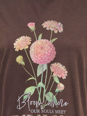 ONLLUCY REG S/S TOP JRS NOOS Coffee Bean/Floral s
