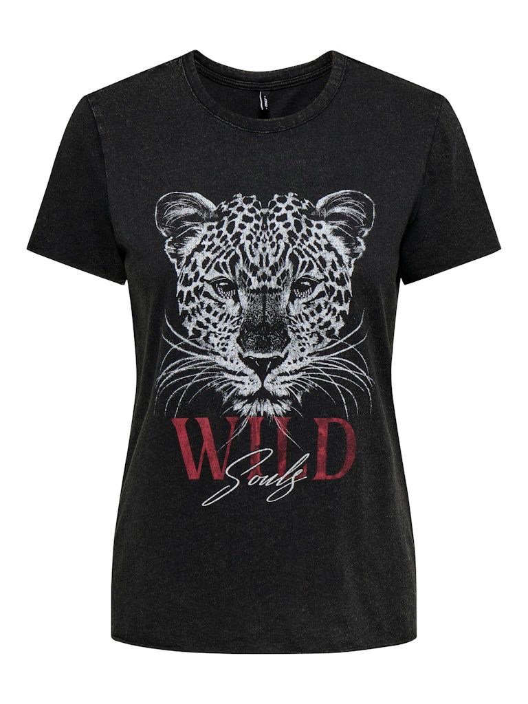 ONLLUCY REG S/S TOP JRS NOOS Black/Wild soul leo