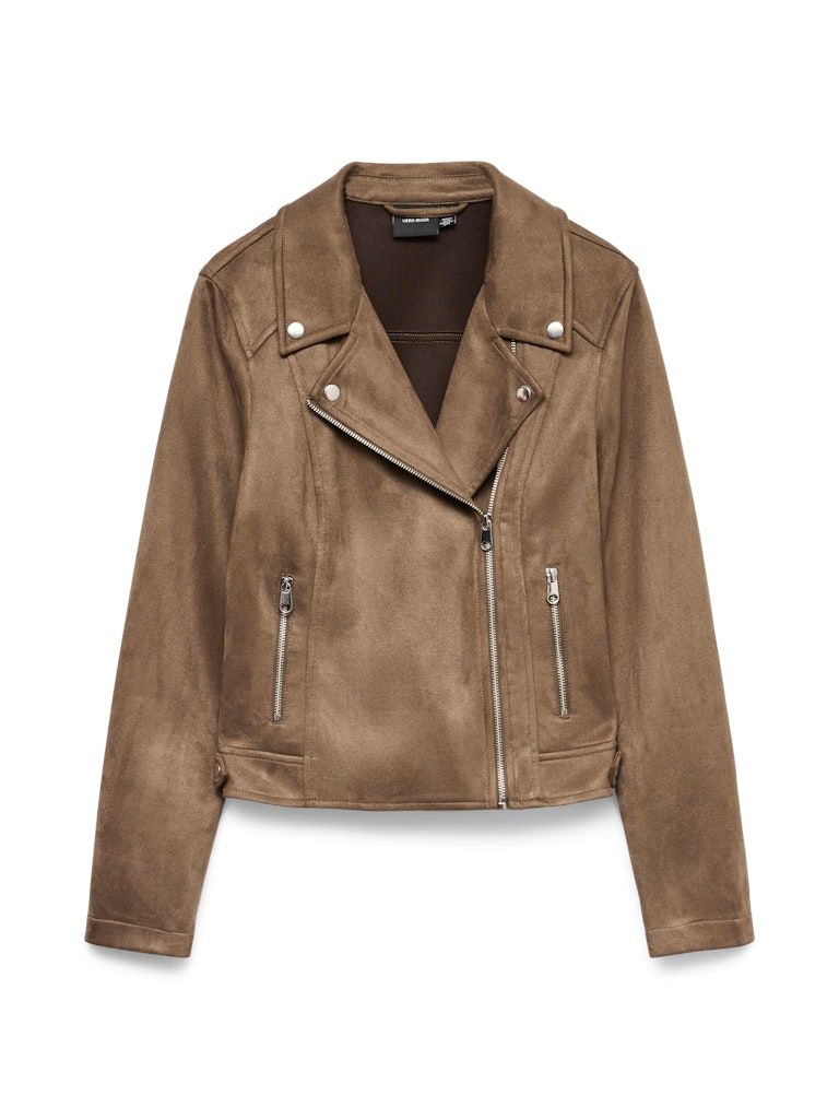VMJOSE SHORT FAUX SUEDE JACKET GA NOOS Chocolate Chip