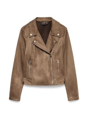 VMJOSE SHORT FAUX SUEDE JACKET GA NOOS Chocolate Chip