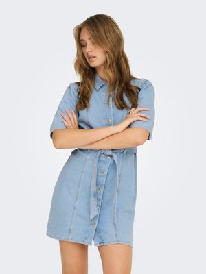 ONLVIBBE SS BELT DNM DRESS AKM Light Blue Denim