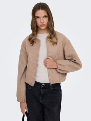 ONLTRILLION L/S BALLOON BOMBER PNT NOOS Mocha Meringue/MELAN