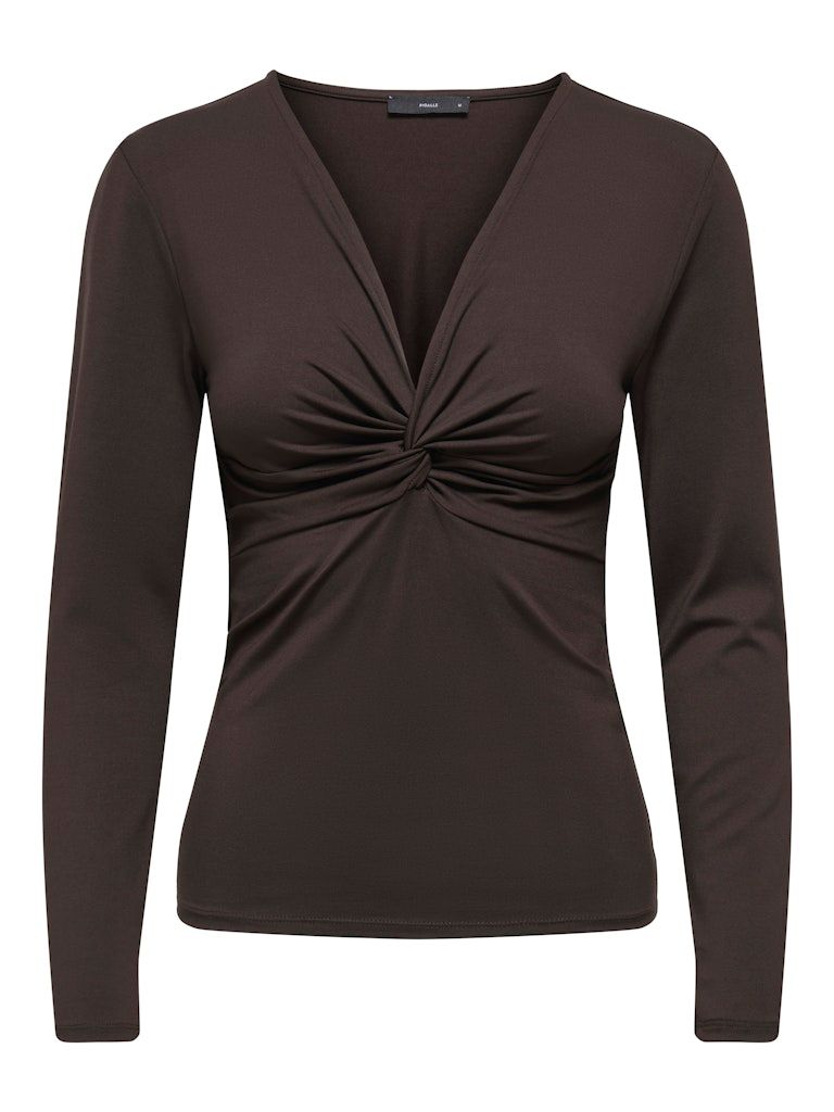 ONLLONE LIFE L/S KNOT TOP NOOS JRS Chocolate Torte