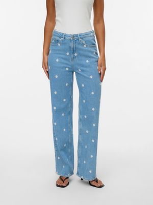 VMTESSA HR DAISY EMB DNM JNS RA3035 Light Blue Denim