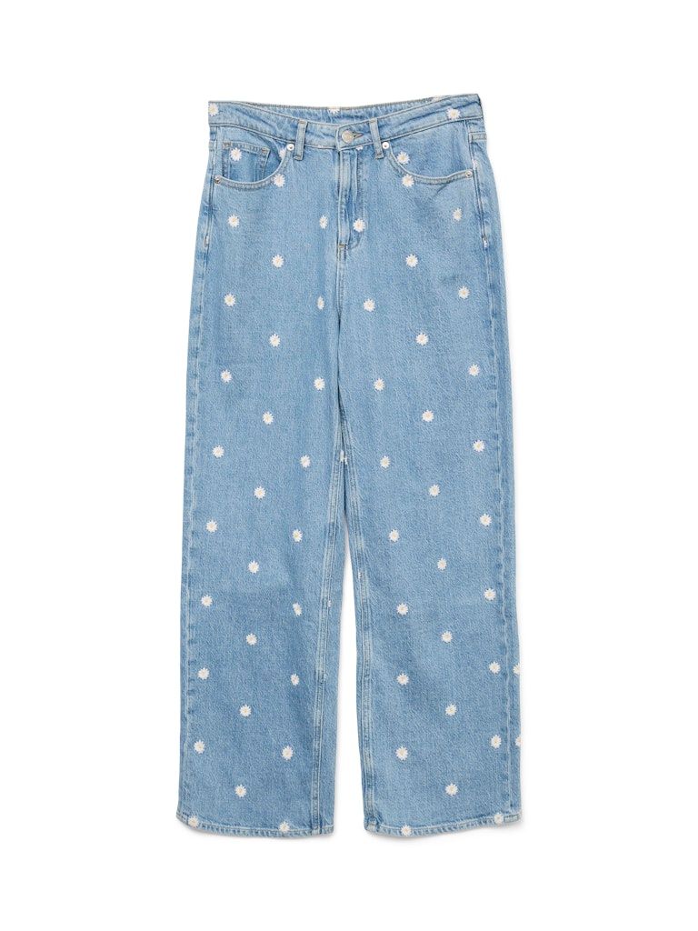 VMTESSA HR DAISY EMB DNM JNS RA3035 Light Blue Denim