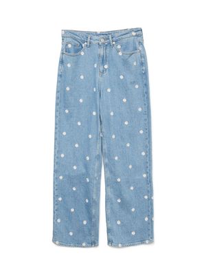 VMTESSA HR DAISY EMB DNM JNS RA3035 Light Blue Denim