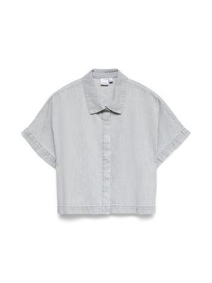 VMINGEBORG SS DENIM SHIRT MIX Light Grey Denim