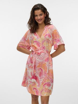 VMNINA SS ABK LX DRESS EXP Snow White-PINK NINA