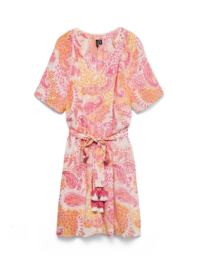 VMNINA SS ABK LX DRESS EXP Snow White-PINK NINA