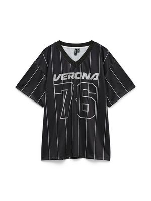 VMLAIKA GLITTER 2/4 V-NECK TEE JRS EXP Black/VERONA GLITTER