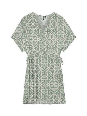 VMMENNY STRING SHORT DRESS WVN GA Laurel Wreath/Camill