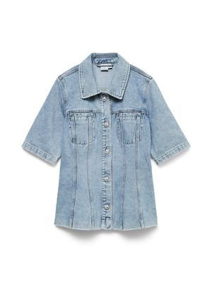 VMJOSIE 2/4 DENIM SHIRT Light Blue Denim