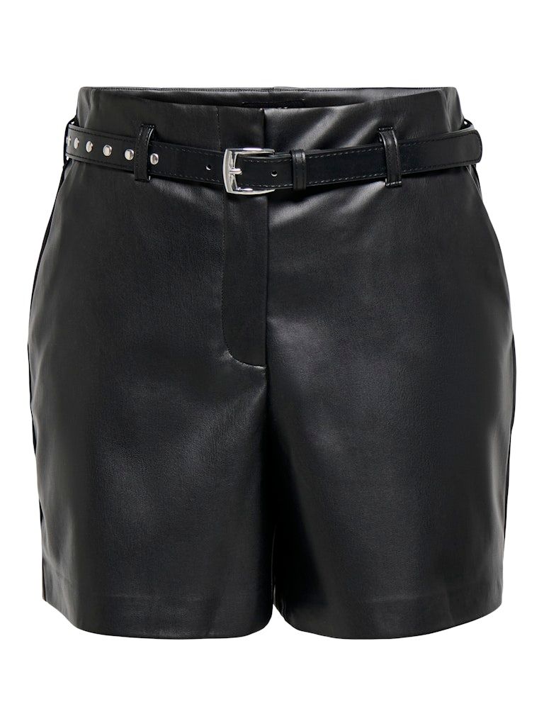JDYKADERA HW BELTED PU SHORTS PNT Black/METAL STUDS