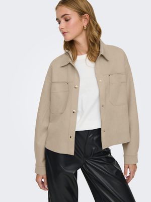 JDYJULLE L/S FAKE SUEDE SHIRT JRS NOOS Oxford Tan