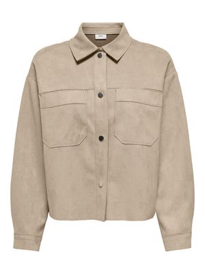 JDYJULLE L/S FAKE SUEDE SHIRT JRS NOOS Oxford Tan