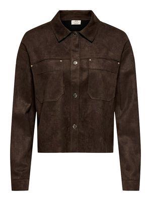 JDYJULLE L/S FAKE SUEDE SHIRT JRS NOOS Coffee Bean