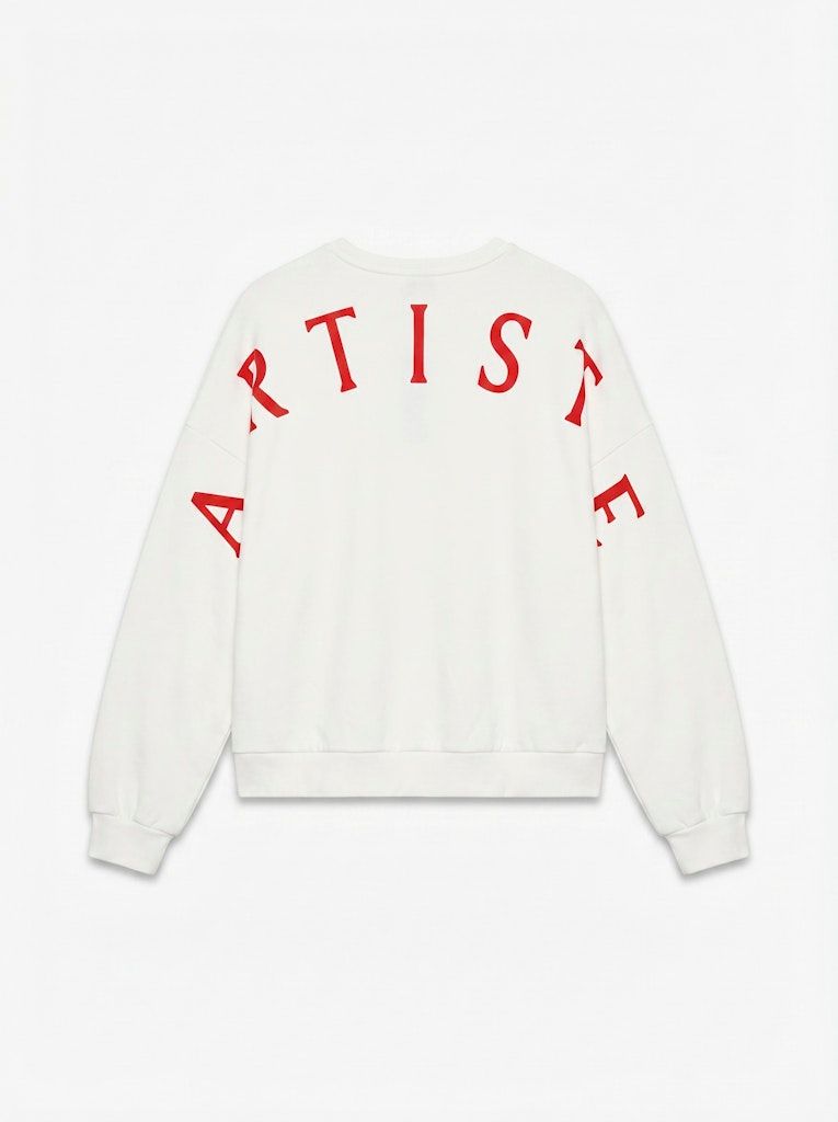 VMSILJE LS O-NECK SWEAT JRS EXP SB2 Snow White/POPPY RED