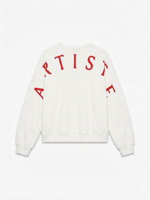 VMSILJE LS O-NECK SWEAT JRS EXP SB2 Snow White/POPPY RED