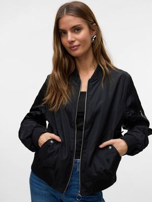 SNKATARINA SHORT BOMBER JACKET Black