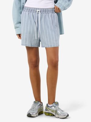 NMKATRI MW ELASTIC BAND SHORTS BS006LB Medium Blue Denim