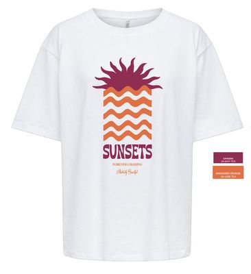 ONLBIRA S/S LOOSE TEE JRS Cloud Dancer-Sunset