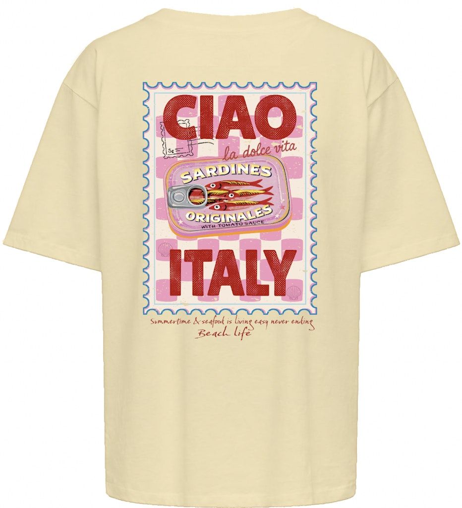 ONLBIRA S/S LOOSE TEE JRS BACKPRINT Anise Flower/Ciao it