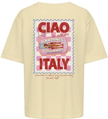 ONLBIRA S/S LOOSE TEE JRS BACKPRINT Anise Flower/Ciao it