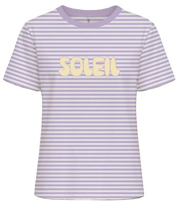 ONLAMIRA S/S REG STRIPE TEE CS JRS Cloud dancer-Orchid bloome prt