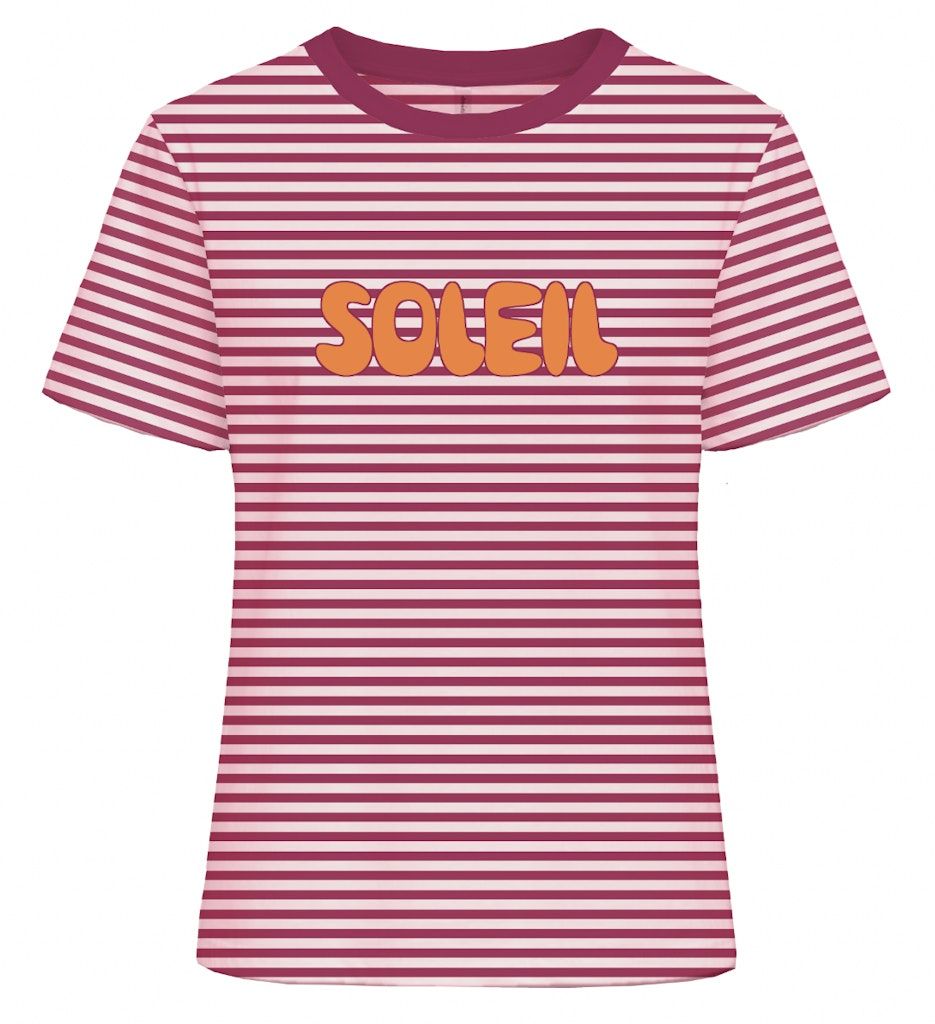 ONLAMIRA S/S REG STRIPE TEE CS JRS Romance Rose/Sangari
