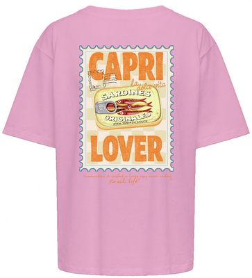 ONLBIRA S/S LOOSE TEE JRS BACKPRINT Begonia Pink/Capri