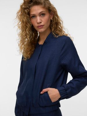 VMMELANEY LS BOMBER EXP Navy Blazer